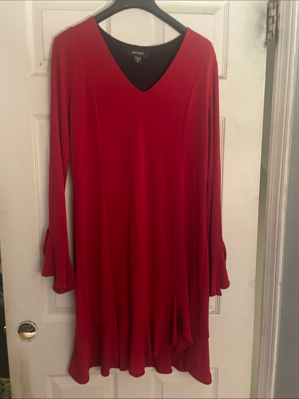 Karen Kane Red Dress with V-Neck